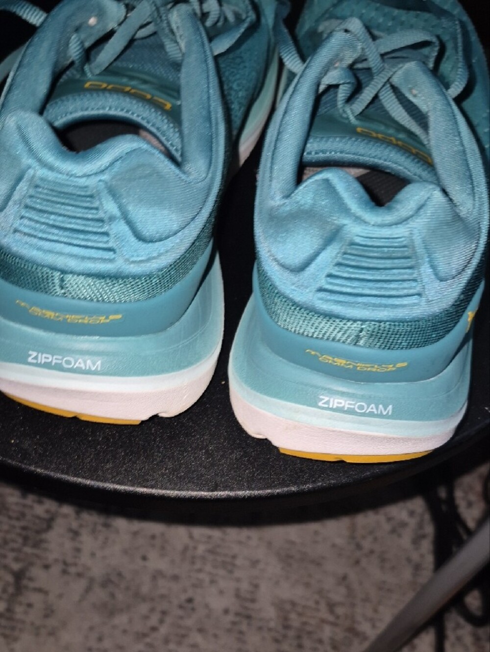 Women's Teal Athletic Running Shoes with Yellow Accent - Picture 5 of 9